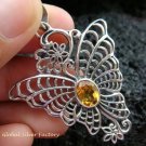 925 Silver & Citrine Butterfly Pendant SP-468-KT