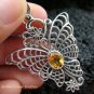 925 Silver & Citrine Butterfly Pendant SP-468-KT