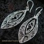 Sterling Silver Ornate Design Earrings SE-144-KT