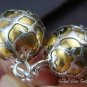 925 Silver Gold Filigree Chime Ball Earrings CBE-118-KT