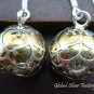 925 Silver Gold Filigree Chime Ball Earrings CBE-118-KT