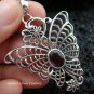 Sterling Silver & Garnet Butterfly Pendant SP-465-KT