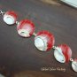 925 Silver Red Nautilus Shell Bracelet SBB-234-KT