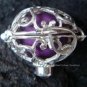 Silver Garnet Flower Heart Harmony Ball Pendant HB-229-KT