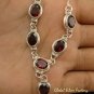 Sterling Silver & 6 Garnet Necklace NS-114-PS