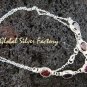 Sterling Silver & 6 Garnet Necklace NS-114-PS