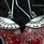 Sterling Silver Red Shell Earrings ER-543-KT