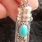 Sterling Silver Turquoise Perfume Bottle Pendant PP-131-NY