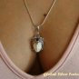 Sterling Silver Garnet Carved Bone Goddess Pendant GDP-169-KT