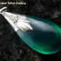925 Silver Green Quartz (syn) Pendant SJ-203-KT