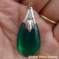 925 Silver Green Quartz (syn) Pendant SJ-203-KT