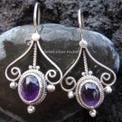 925 Silver & Amethyst Small Curve Earrings ER-318-NY