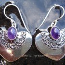 925 Silver & Amethyst Heart Shape Earrings ER-312-NY