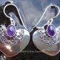 925 Silver & Amethyst Heart Shape Earrings ER-312-NY