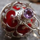 925 Silver Amethyst Large Harmony Ball Pendant HB-102c-KT
