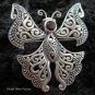 925 Silver Garnet Butterfly Brooch BC-119-KT
