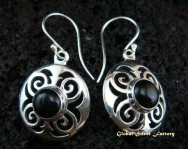 925 Silver & Black Onyx Earrings ER-447-NY