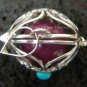 Silver Turquoise Heart Harmony Ball Pendant HB-232d-KT