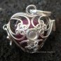 Silver Turquoise Heart Harmony Ball Pendant HB-232d-KT