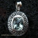 Sterling Silver & Green Amethyst Designer Pendant SP-437-KT