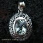 Sterling Silver & Green Amethyst Designer Pendant SP-437-KT