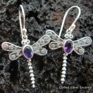 925 Silver Amethyst Dragonfly Earrings ER-425-KT