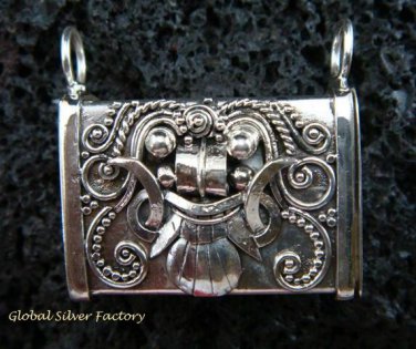 925 Silver " Bali Barong " Locket Pendant LP-181-KT