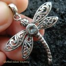 925 Silver & Blue Topaz Dragonfly Pendant SP-482-KT