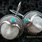 925 Silver & Turquoise Goddess Earrings GDE-988-PS