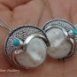 925 Silver & Turquoise Goddess Earrings GDE-988-PS