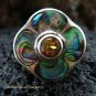 925 Silver Paua Shell & Citrine Ring RI-290-KT