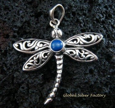 925 Silver & Lapis Dragonfly Pendant SP-480-KT