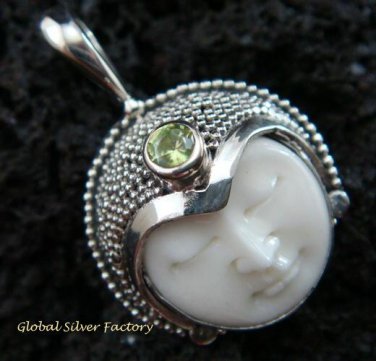 925 Silver Peridot Goddess Pendant GDP-991-PS