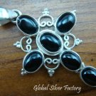 925 Silver Black Onyx Cross Pendant SP-291-NY
