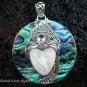 925 Silver Paua Shell & Topaz Goddess Pendant GDP-984-PS