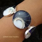 Sterling Silver Purple Shell Bracelet SBB-330-KT