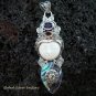 925 Silver Paua Shell & Mix Gem Goddess Pendant GDP-1006-PS