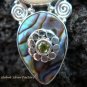 925 Silver Paua Shell & Mix Gem Goddess Pendant GDP-1006-PS