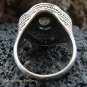 925 Silver Paua Shell & Peridot Ring RI-289-KT
