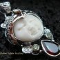 925 Silver & Garnet Goddess Pendant GDP-983-PS