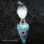 925 Silver Paua Shell & Garnet Goddess Pendant GDP-1000-PS