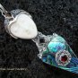 925 Silver Paua Shell & Garnet Goddess Pendant GDP-1000-PS