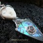 925 Silver Paua Shell & Garnet Goddess Pendant GDP-1000-PS