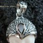 925 Silver Paua Shell & Garnet Goddess Pendant GDP-1000-PS