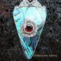925 Silver Paua Shell & Garnet Goddess Pendant GDP-1000-PS