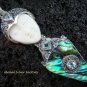 925 Silver Paua Shell & Topaz Goddess Pendant GDP-1001-PS