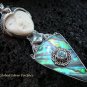 925 Silver Paua Shell & Topaz Goddess Pendant GDP-1001-PS