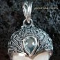 925 Silver Paua Shell & Topaz Goddess Pendant GDP-1001-PS