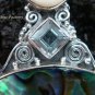 925 Silver Paua Shell & Topaz Goddess Pendant GDP-1001-PS