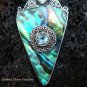 925 Silver Paua Shell & Topaz Goddess Pendant GDP-1001-PS